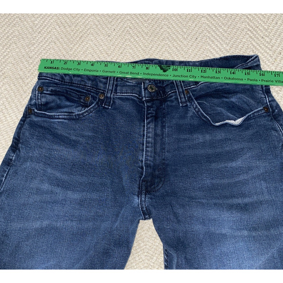 Levis Premium Men Classic Straight Jeans Blue 5 Pocket Medium Wash Denim 34 x 34 - Picture 5 of 9